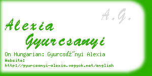 alexia gyurcsanyi business card
